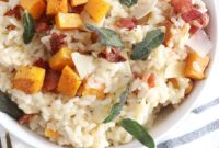 Creamy Butternut Risotto with Crispy Bacon and Aromatic Sage