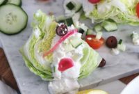 Vibrant Greek Wedge with Tangy Tzatziki Vinaigrette