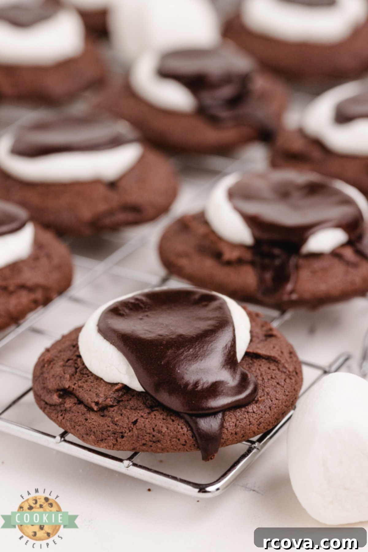 Gooey Chocolate Marshmallow Cookies 1 featured 10830
