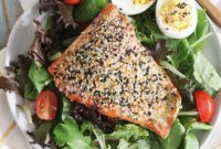 3 Ingredient Oven Baked Everything Bagel Salmon