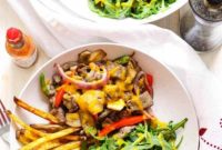 Low Carb Philly Cheesesteak Salad Bowls