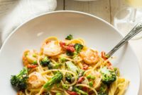 Vibrant Shrimp Primavera Pasta