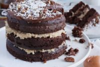 Naked German Chocolate Cake Made Easy