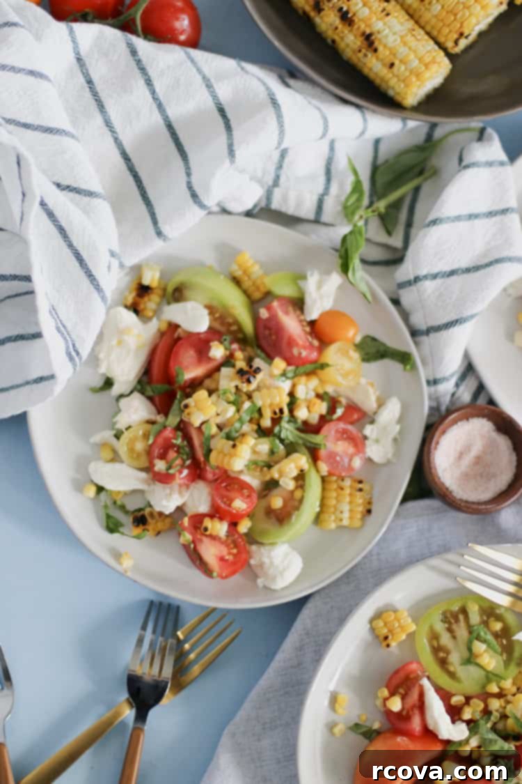 Fire Kissed Corn and Tomato Caprese 1 featured 11372
