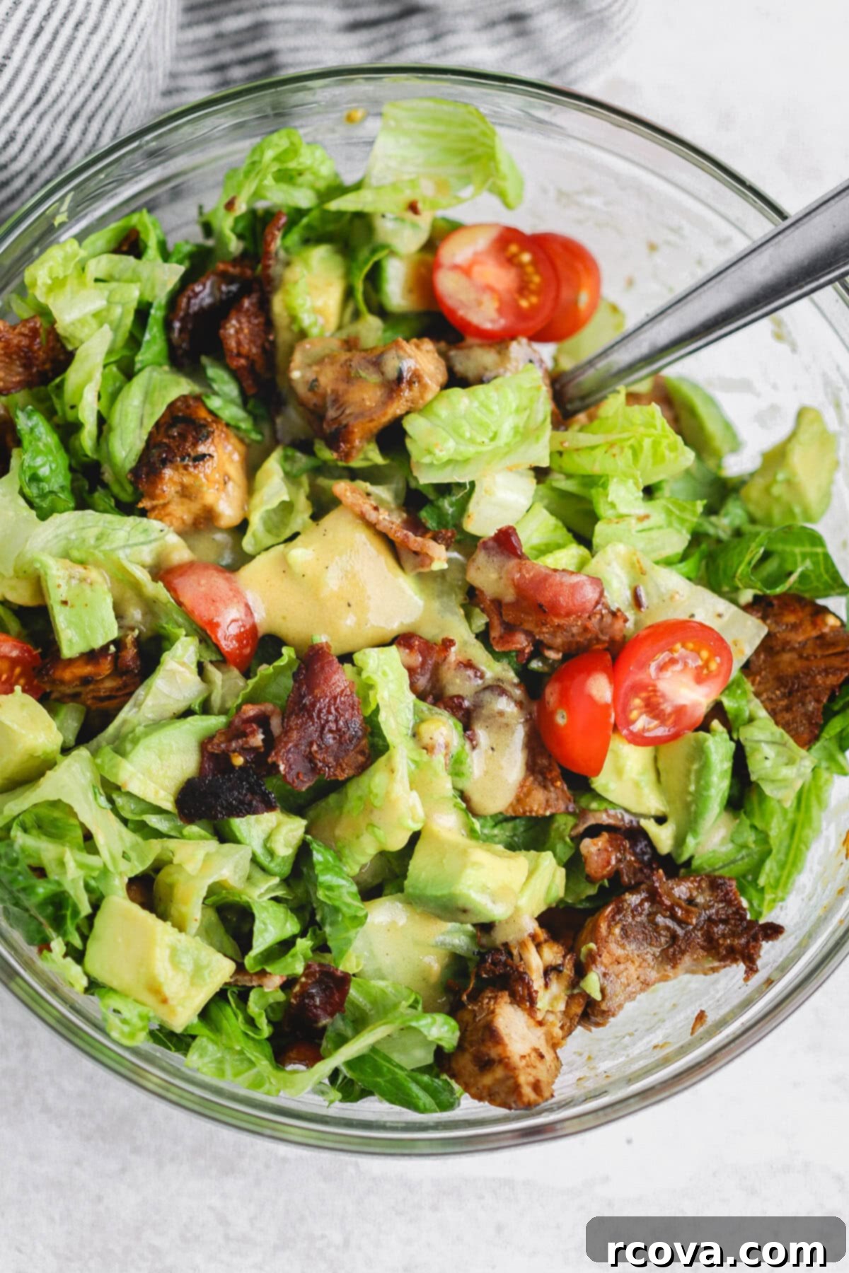 Dijon-Kissed Grilled Chicken & Bacon Salad 1 featured 11402