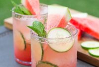 Refreshing Cucumber and Watermelon Mojitos