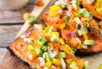 Effortless Grilled Salmon with Zesty Avocado Salsa