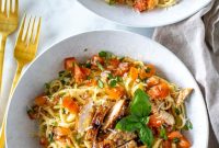 Tuscan Bruschetta Chicken Pasta