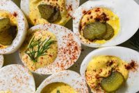 Zingy Pickle Deviled Eggs