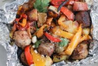 Grilled Italian Sausage Foil Dinners
