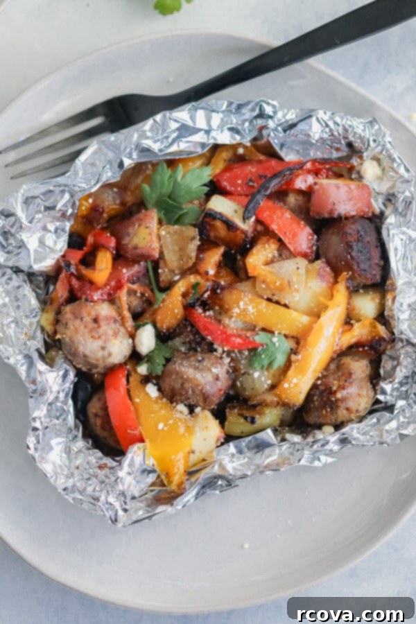 Grilled Italian Sausage Foil Dinners 1 featured 13280