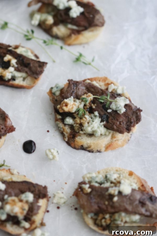 Steak and Blue Cheese Crostini The Ultimate Party Bite 1 featured 13312