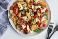 Juicy Peach and Crispy Prosciutto Panzanella