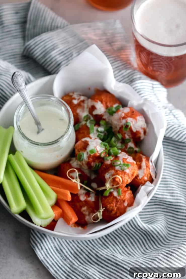 Crispy Air Fryer Buffalo Chicken Meatballs 1 featured 14289