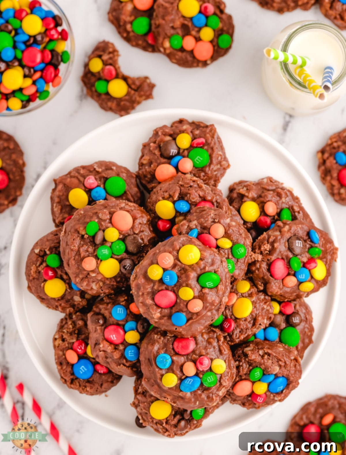 No-Bake M&M's Cookies 1 featured 14452