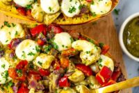 Savory Pesto Chicken Spaghetti Squash