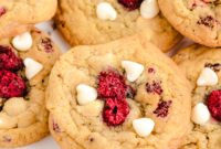 Decadent Raspberry White Chocolate Cookies