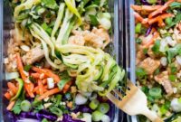 Low-Carb Zucchini Noodle Pad Thai Bowls