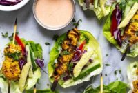 Crisp Chicken Satay Lettuce Wraps