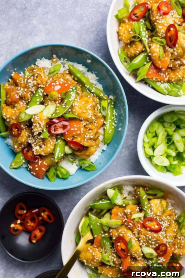 Easy Weeknight Sesame Chicken Rice Bowls 1 featured 16618