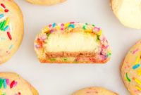 Cheesecake-Filled Funfetti Cookie Delights