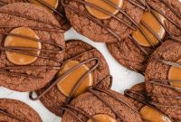 Decadent Caramel Brownie Thumbprint Cookies