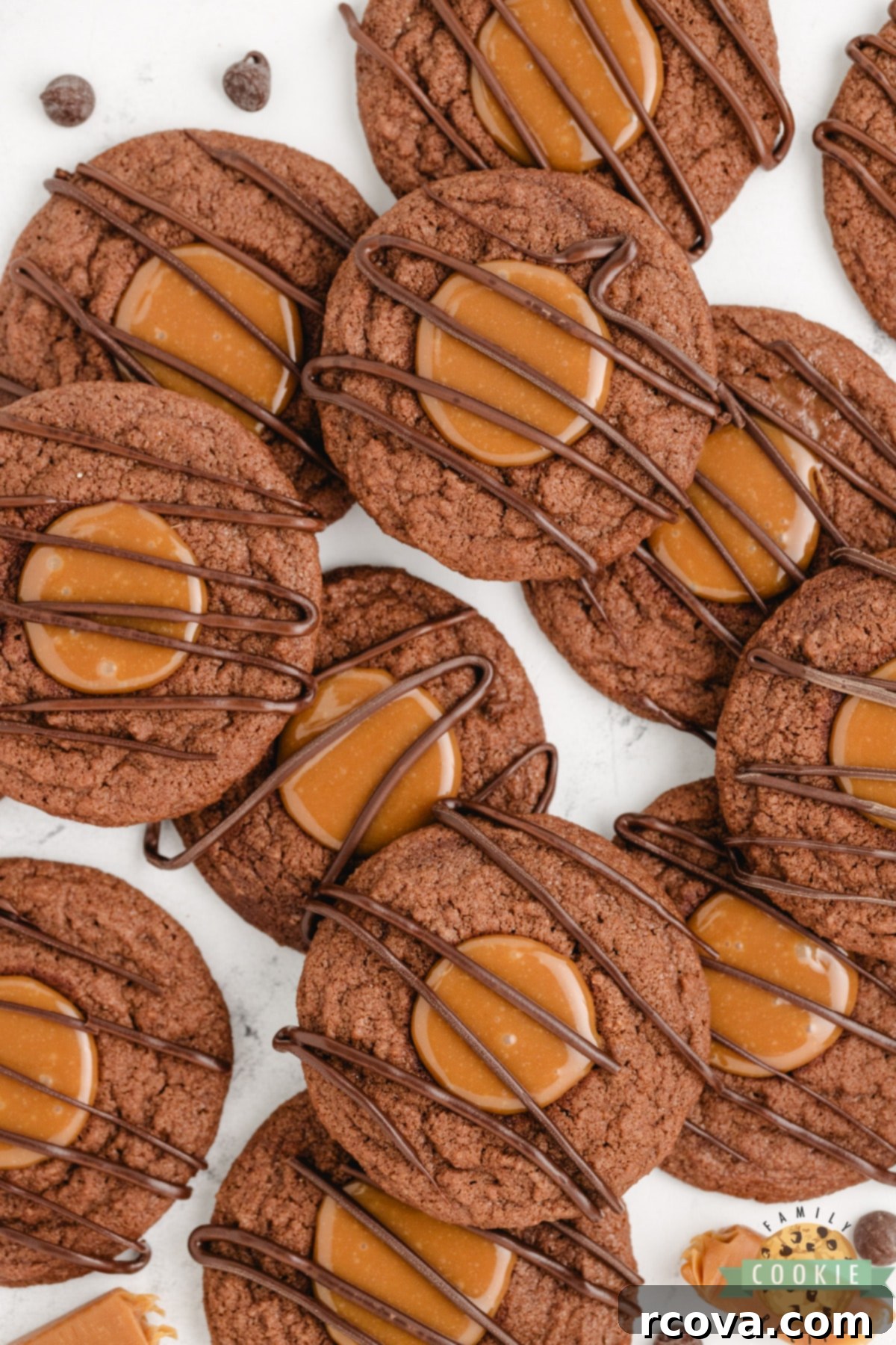 Decadent Caramel Brownie Thumbprint Cookies 1 featured 16793
