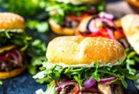 Vibrant Mediterranean Portobello Beef Burgers