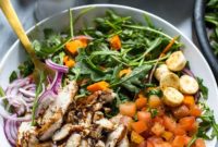 Chargrilled Chicken and Peppery Arugula Salad