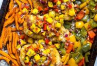 Golden Crispy Coconut Chicken Sheet Pan Dinner