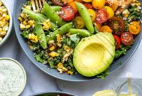 Ranch Chicken Kale Quinoa Power Bowls