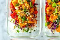 Grab-and-Go Sweet Chili Chicken Bowls