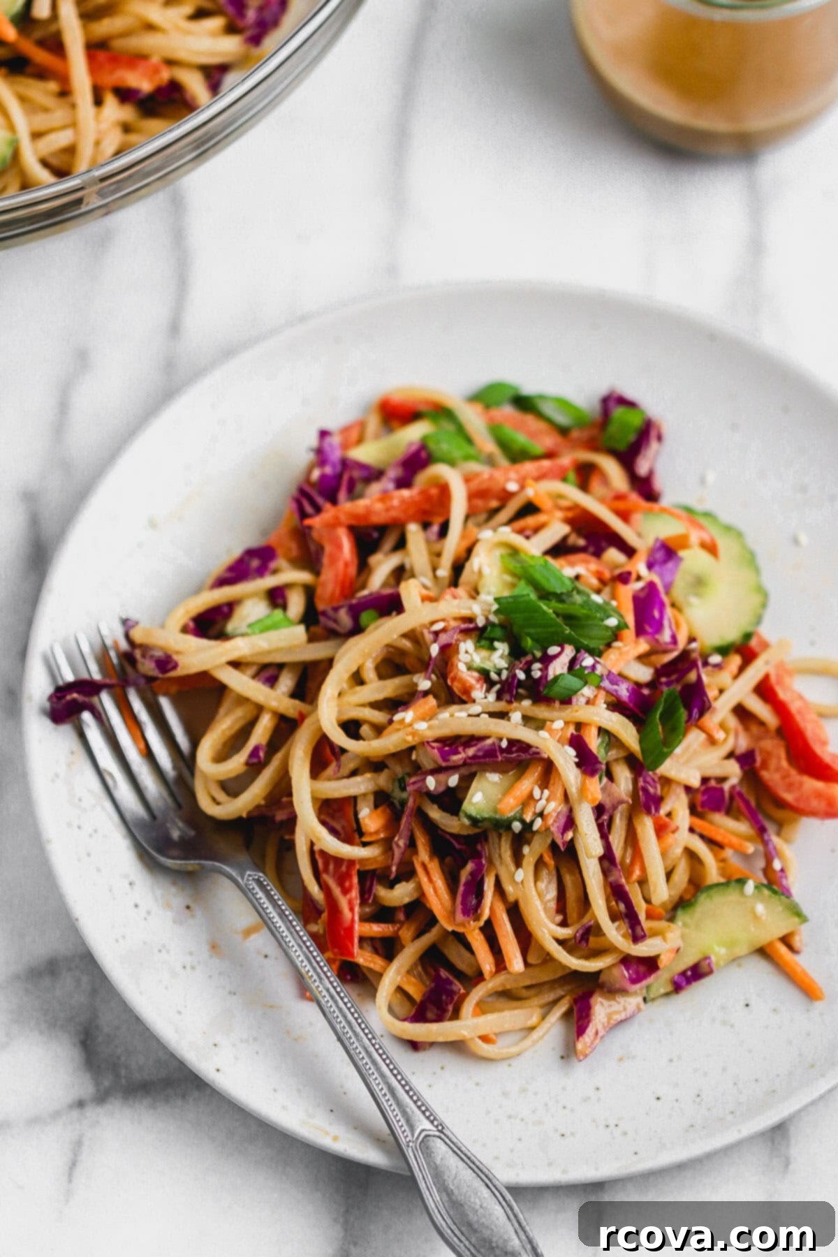 Gluten Free Sesame Rice Noodle Salad 1 featured 19447