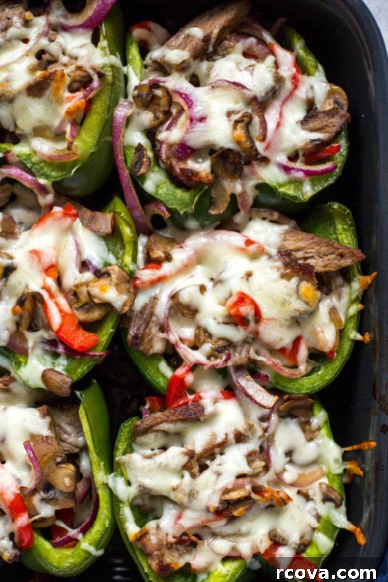 Low Carb Philly Cheesesteak Stuffed Peppers 1 featured 19696