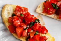 Homemade Bruschetta with a Burst of Grape and Cocktail Tomatoes