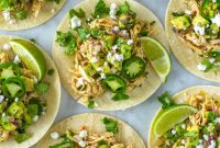 Cilantro Lime Shredded Chicken Tacos