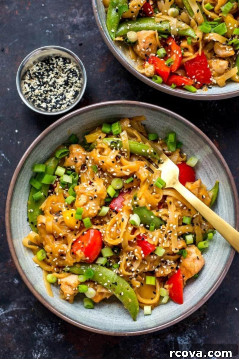 Instant Pot Sticky Honey Sesame Chicken Noodle Bowls 1 featured 20356