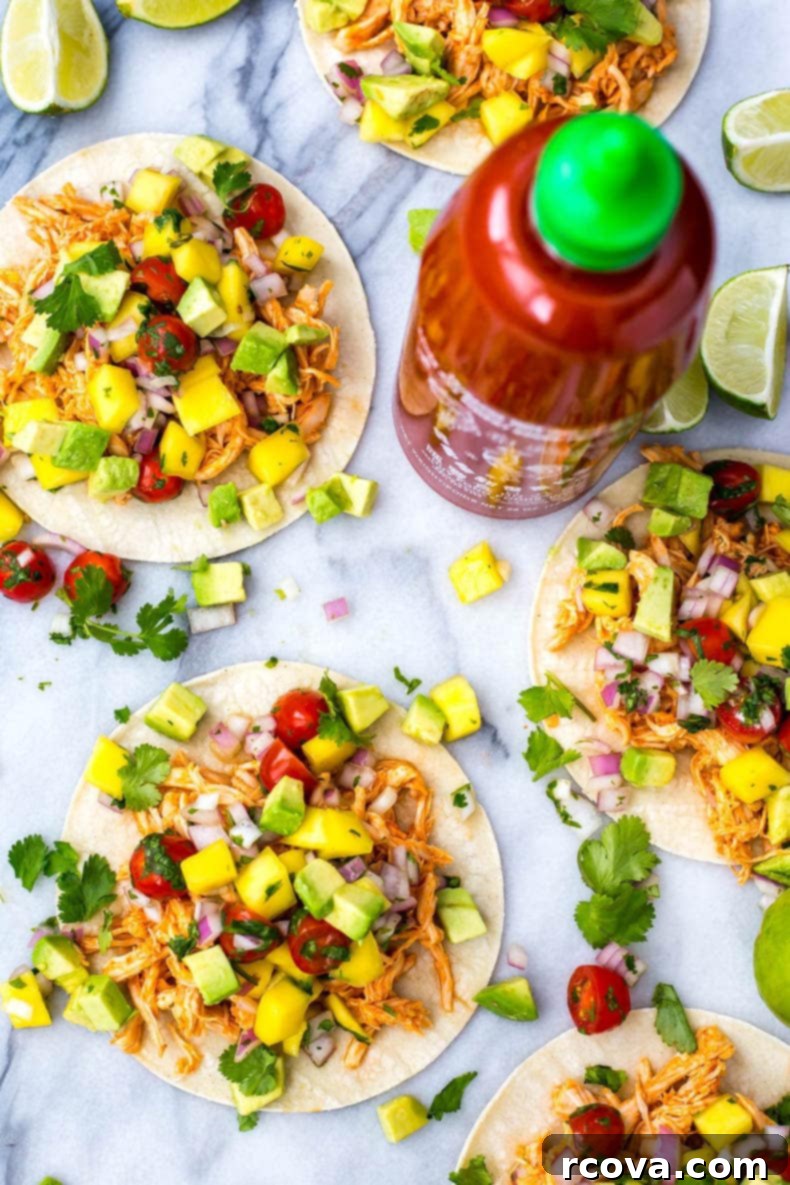 Spicy Instant Pot Sriracha Chicken Tacos 1 featured 21145