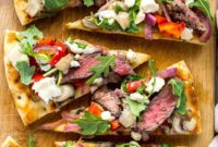 Gourmet Grilled Steak Gorgonzola Flatbread