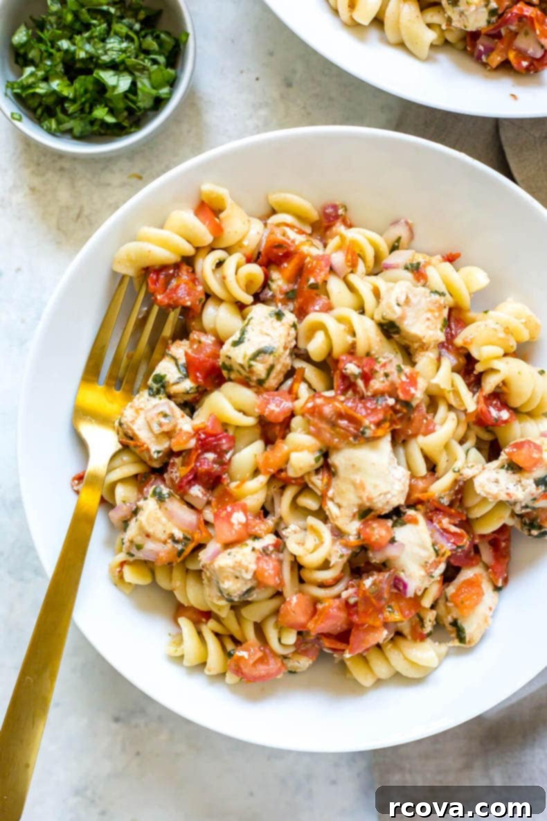 Vibrant Instant Pot Bruschetta Chicken Pasta 1 featured 23428