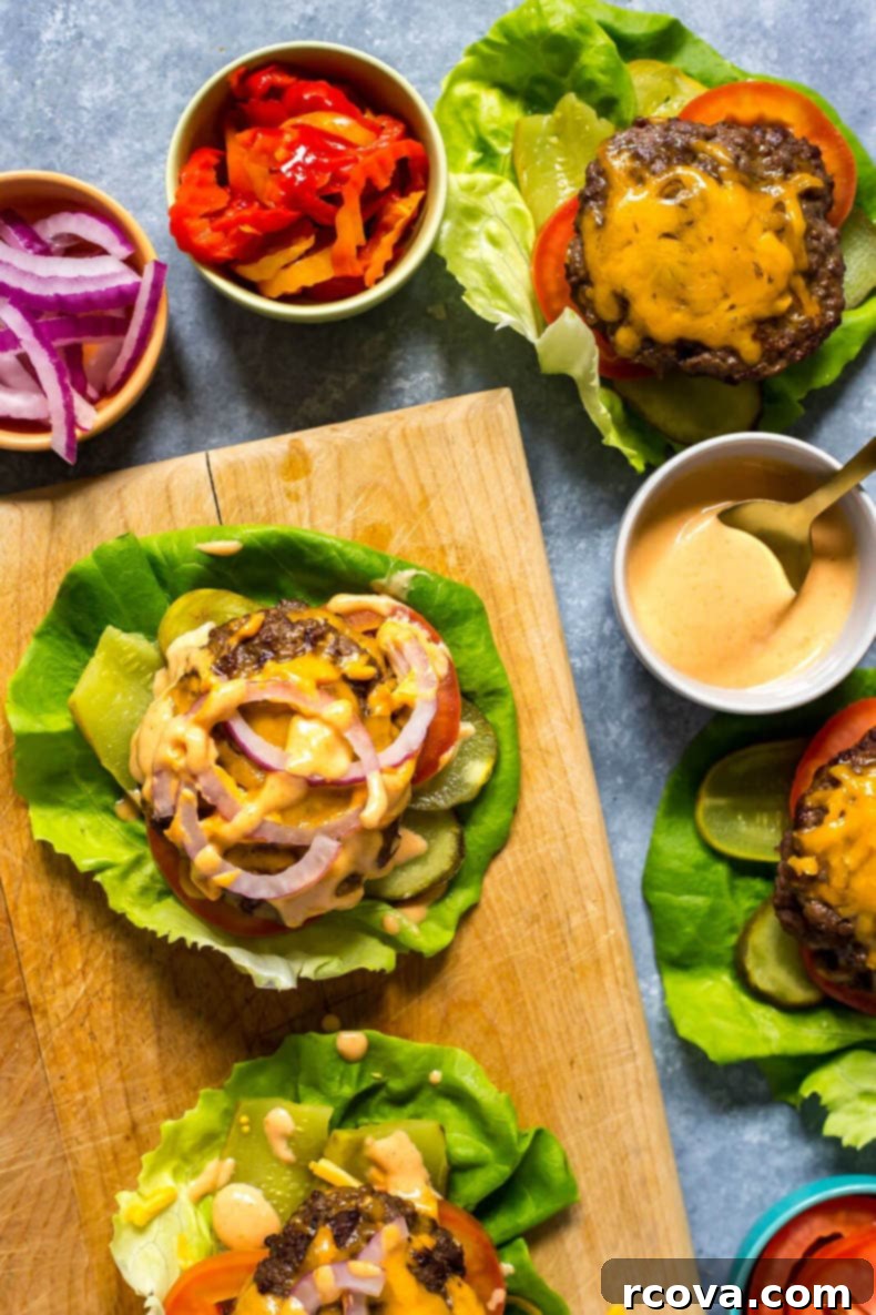Bunless Burger Lettuce Wraps 1 featured 23529