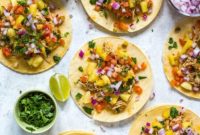 Tropical Crockpot Chicken Tacos with Pineapple Salsa