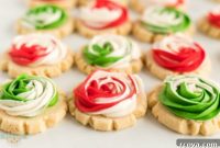 Iced Rose Sugar Cookies