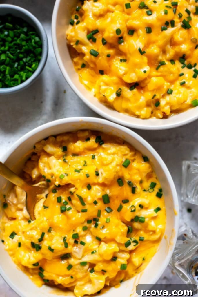 Decadent Low Carb Cauliflower Mac and Cheese 1 featured 24985