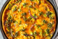 Low Carb Crustless Broccoli Cheddar Quiche