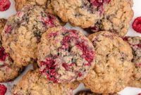 Chewy Raspberry Oatmeal Cookies