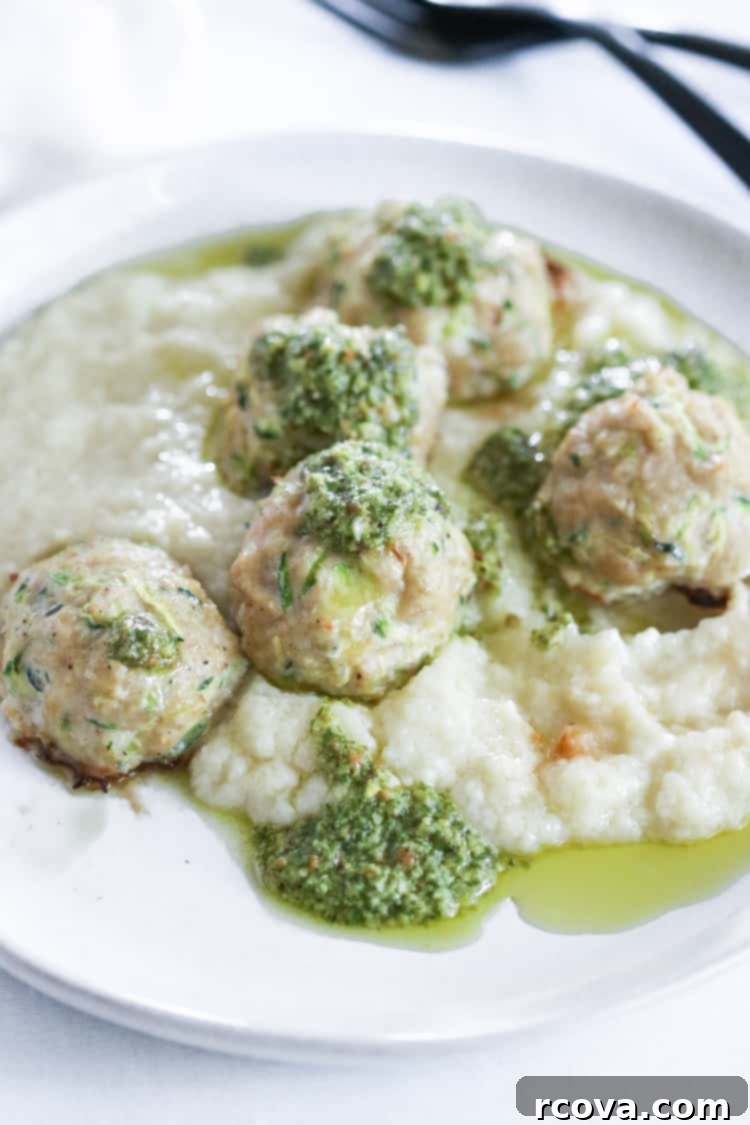 Delicious Air Fryer Chicken and Zucchini Meatballs 1 featured 3290
