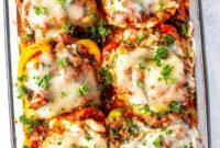 Low Carb Lasagna Pepper Boats