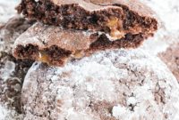 Decadent Caramel Chocolate Crinkle Cookies