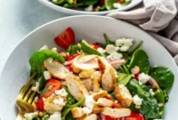 Vibrant Strawberry Spinach Chicken Salad